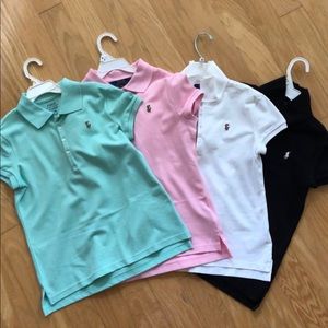 Pack of 4 polo Ralph Lauren girls shirts size L
